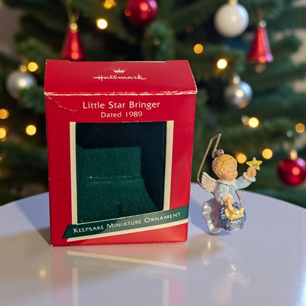Vintage Little Star Bringer 1989 Angel Hallmark Ornament Keepsake Hand Crafted